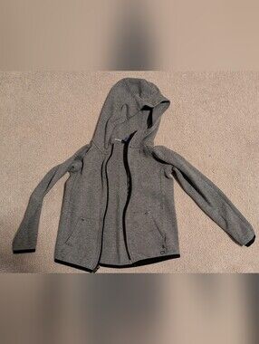 Gap Kids Gray Full-Zip Hooded Sweatshirt